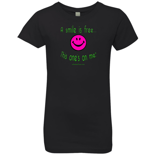NL3710 Girls' Princess T-Shirt Neon Pink Smile/NG