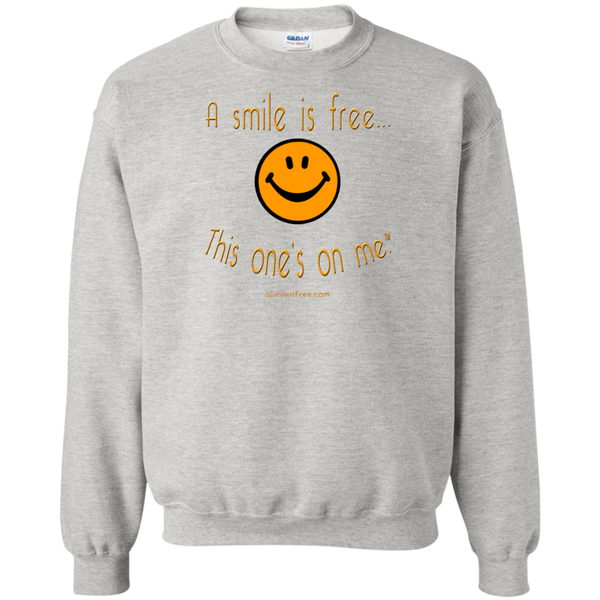G180 Crewneck Pullover Sweatshirt  8 oz. Pumpkin Smile
