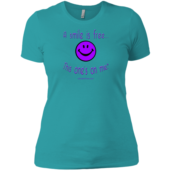 NL3900 Ladies' Boyfriend T-Purple Smile