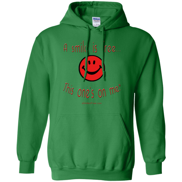 G185 Pullover Hoodie 8 oz. Red Smile