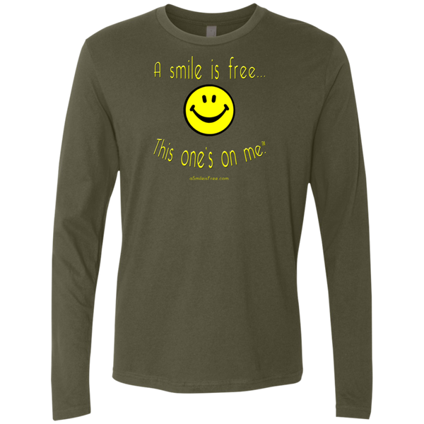 NL3601 Men's Premium LS Yellow Smile