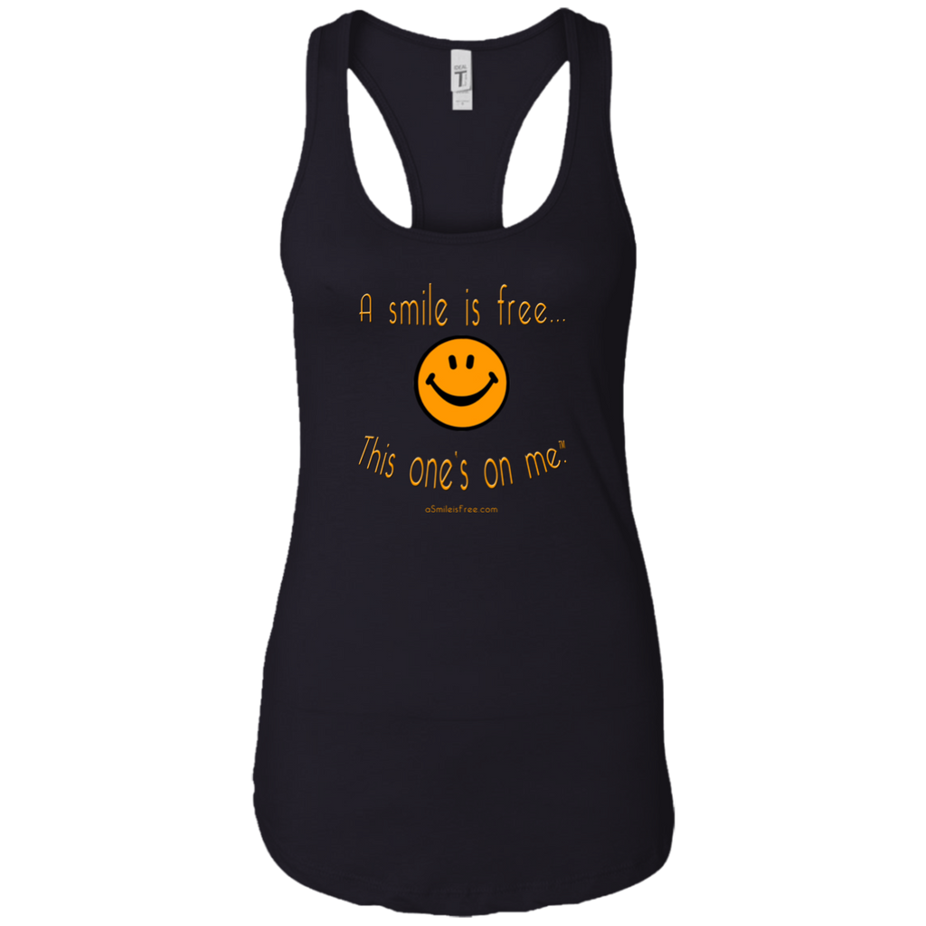 NL1533 Ladies Ideal Racerback Tank Pumpkin Smile