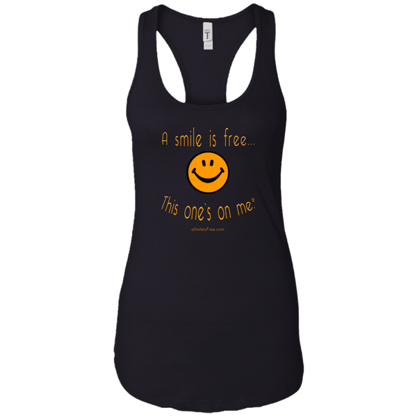 NL1533 Ladies Ideal Racerback Tank Pumpkin Smile