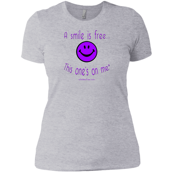 NL3900 Ladies' Boyfriend T-Purple Smile