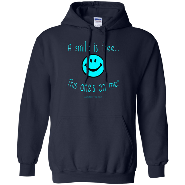 G185 Pullover Hoodie 8 oz. Aqua Smile