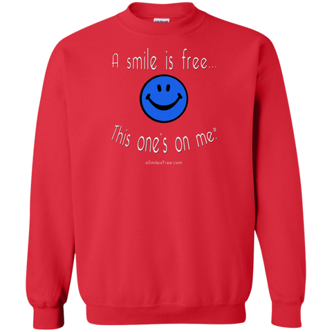 G180 Crewneck Pullover Sweatshirt  8 oz. Smile America BWR
