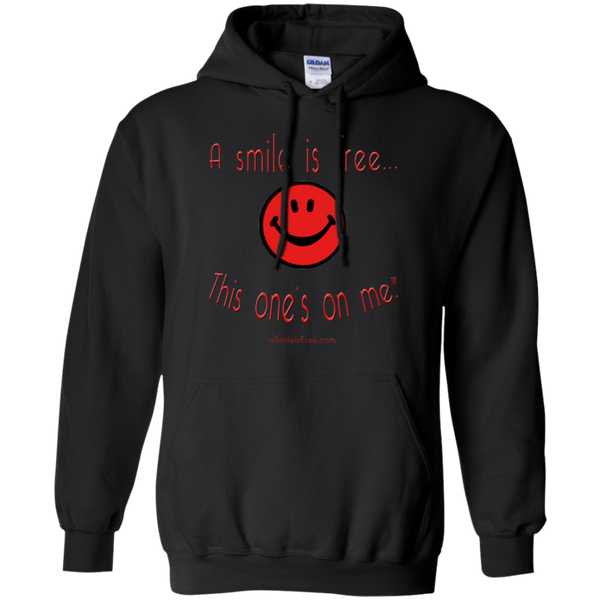 G185 Pullover Hoodie 8 oz. Red Smile