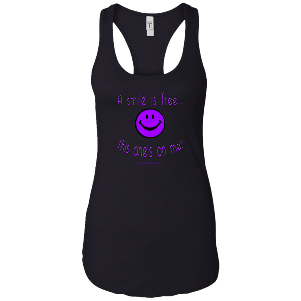 NL1533 Ladies Ideal Racerback Tank Purple Smile