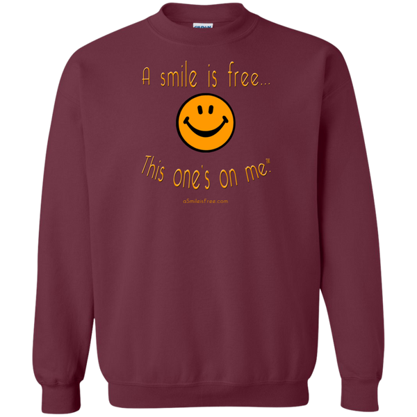 G180 Crewneck Pullover Sweatshirt  8 oz. Pumpkin Smile