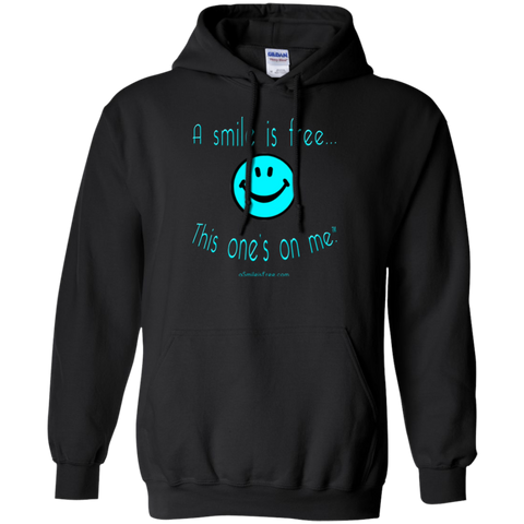 G185 Pullover Hoodie 8 oz. Aqua Smile