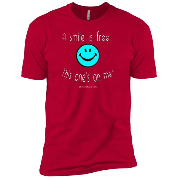 NL3600 Premium Short Sleeve T-Aqua Smile/White