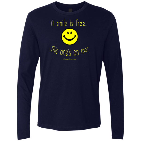 NL3601 Men's Premium LS Yellow Smile