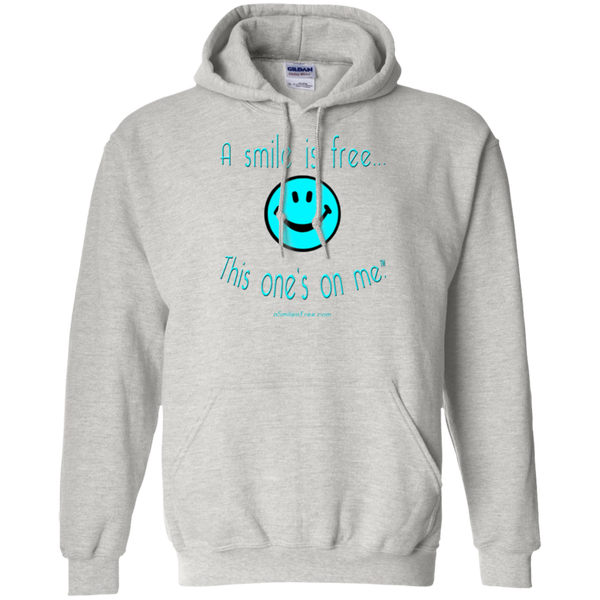 G185 Pullover Hoodie 8 oz. Aqua Smile