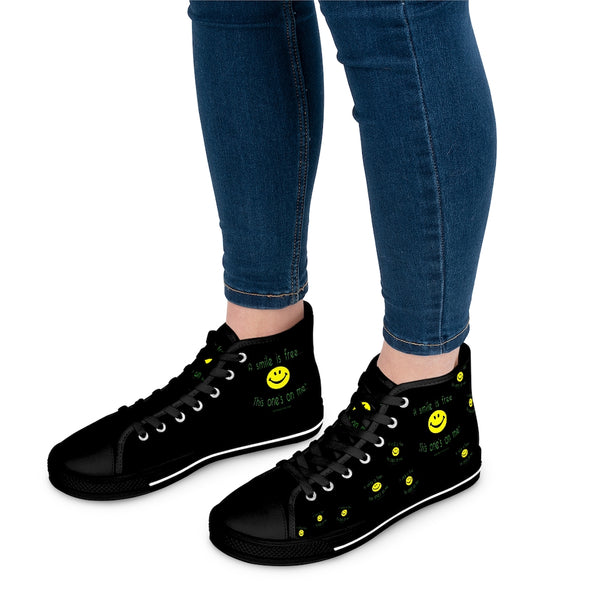 Women's High Top Sneakers Smile Jamaica YGB
